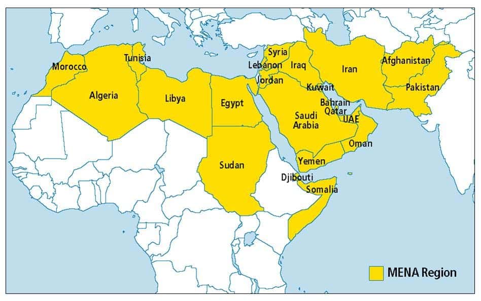 mena region map